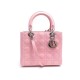 SAC A MAIN CHRISTIAN DIOR LADY M CUIR CANNAGE VERNIS ROSE BANDOULIERE BAG 3900€