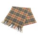 NEUF VINTAGE ECHARPE BURBERRYS TARTAN CHECK EN CACHEMIRE MARRON SCARF 520€