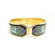 BRACELET MICHAELA FREY FREYWILLE CONTESSA 18CM EMAIL PLAQUE OR DORE ENAMEL 1050€