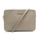 NEUF SAC A MAIN MICHAEL KORS JET SET GM BANDOULIERE CUIR TAUPE HAND BAG 195€