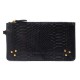 NEUF POCHETTE JEROME DREYFUSS POPOCHE S EN CUIR PYTHON NOIR NEW POUCH 320€