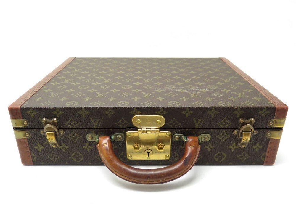 Vintage French President Briefcase in Monogram Canvas from Louis