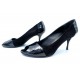 CHAUSSURES GUCCI ESCARPINS 193385 40 EN CUIR VERNI DAIM NOIR COURT SHOES 570€