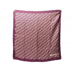 FOULARD CHRISTIAN DIOR MONOGRAM OBLIQUE BORDEAUX CARRE 70 SOIE SILK SCARF 390€