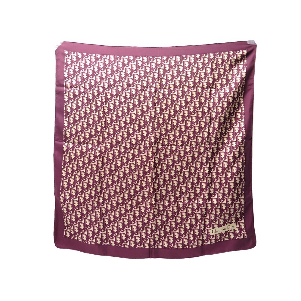 foulard christian dior monogram oblique bordeaux