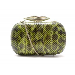 NEUF POCHETTE DIANE VON FURSTENBERG FLIRTY SNAKE MINAUDIERE BANDOULIERE SAC 290€