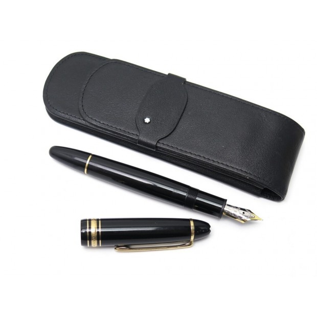 VINTAGE STYLO PLUME MONTBLANC MEISTERSTUCK 146 13659 EN RESINE NOIR + ETUI 745€