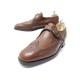 CHAUSSURES JM WESTON MOCASSINS A BOUCLE 533 7.5D 41.5 EN CUIR MARRON SHOES 870€