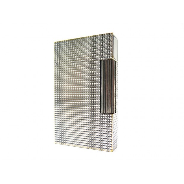 BRIQUET ST DUPONT LIGNE 2 POINTE DE DIAMANT ACIER PALLADIE ARGENTE LIGHTER 650€