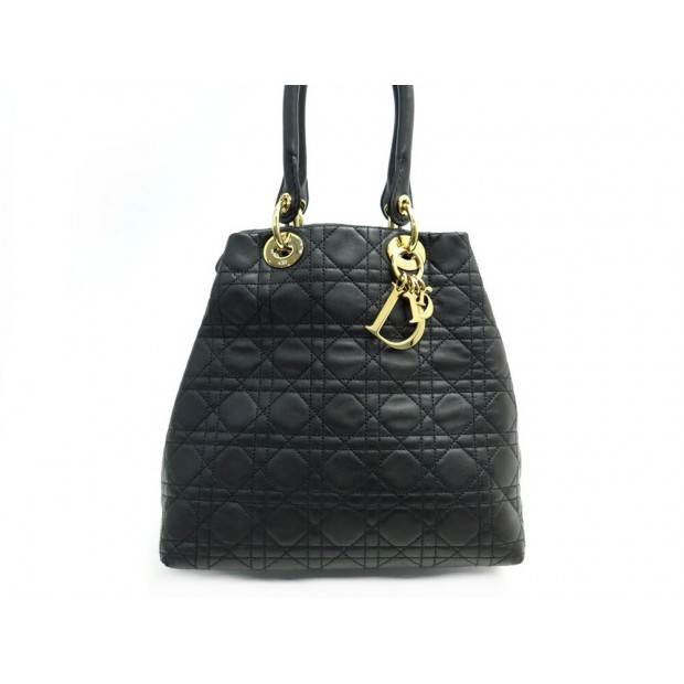 SAC A MAIN CHRISTIAN DIOR LADY SOFT CAL44942 EN NOIR CANNAGE NOIR HAND BAG 1970€