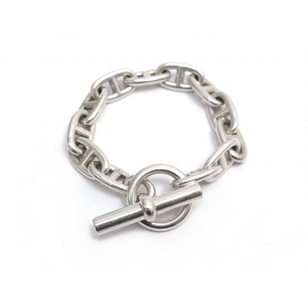 BRACELET HERMES CHAINE D'ANCRE GRAND MODELE H101672B00011 T19 EN ARGENT 970€