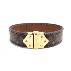 BRACELET LOUIS VUITTON SPIRIT NANO EN TOILE MONOGRAM 19 CM M6689 + BOITE 200€