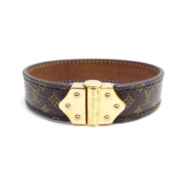 BRACELET LOUIS VUITTON SPIRIT NANO EN TOILE MONOGRAM 19 CM M6689 + BOITE 200€