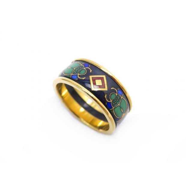 NEUF BAGUE MICHAELA FREY FREYWILLE MISS SCARABEE 53 EMAIL & PLAQUE OR RING 365€