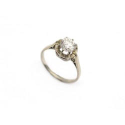 BAGUE SOLITAIRE T52 EN OR JAUNE 18K ET DIAMANT 0.99 CARATS DIAMOND & GOLD RING