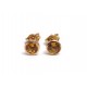 NEUF BOUCLES D'OREILLES POIRAY LOLITA CITRINE & OR ROSE 18K +ECRIN EARRINGS 500€