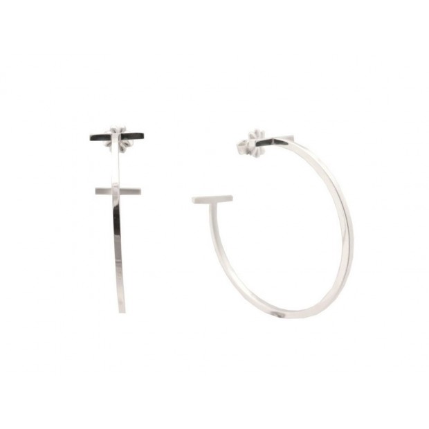 BOUCLES D OREILLE TIFFANY & CO WIRE T ARGENT MASSIF 925 