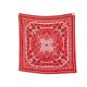 NEUF FOULARD HERMES EPERON D'OR D'ORIGNY BANDANA 55 SOIE ROUGE SILK SCARF 190€