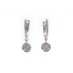 NEUF BOUCLES D'OREILLES DJULA CREOLES GRAPHIQUES OR BLANC 18K ET DIAMANTS 1990€