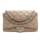 SAC A MAIN CHANEL TIMELESS JUMBO CUIR MATELASSE TAUPE BANDOULIERE HAND BAG 6500€