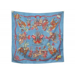 FOULARD HERMES LES FETES DU ROI SOLEIL DUCHENE CARRE 90 EN SOIE SILK SCARF 385€