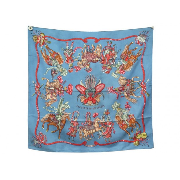 FOULARD HERMES LES FETES DU ROI SOLEIL DUCHENE CARRE 90 EN SOIE SILK SCARF 385€