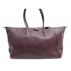 SAC A MAIN HERMES CABAS PARIS BOMBAY 40 GM EN CUIR GRAINE PRUNE HAND BAG 5690€