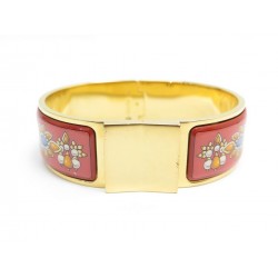 BRACELET HERMES CLIC CLAC 18CM EN EMAIL & PLAQUE OR + BOITE ENAMEL JEWEL 615€