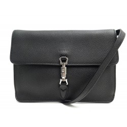 NEUF SAC A MAIN GUCCI JACKIE 2WAY 364435 BANDOULIERE CUIR NOIR POCHETTE BAG 765€