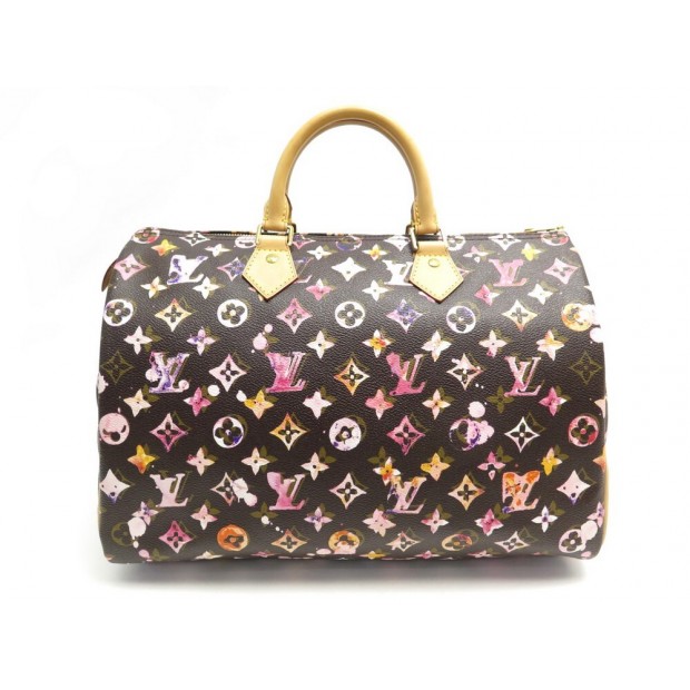 NEUF SAC A MAIN LOUIS VUITTON SPEEDY 35 MONOGRAM WATERCOLOR RICHARD PRINCE PURSE