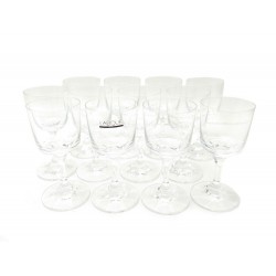 NEUF LOT DE 12 VERRES LALIQUE CHENONCEAUX A VIN BLANC CRISTAL NEW GLASSES 1560€