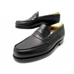 NEUF CHAUSSURES JM WESTON MOCASSINS 180 5.5E 39.5 40 CUIR NOIR EMBAUCHOIR 765€