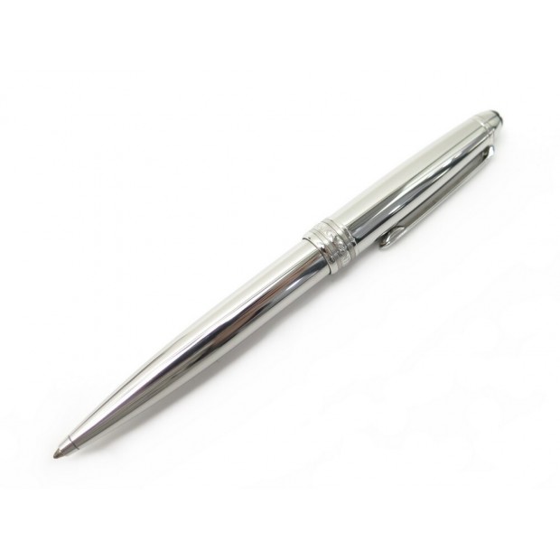 NEUF STYLO BILLE MONTBLANC MEISTERSTUCK SOLITAIRE METAL ARGENTE BALLPOINT 955€