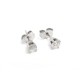 BOUCLES D'OREILLES PUCES EN OR BLANC 14K ET DIAMANTS 0.5 CT DIAMONDS EARRINGS