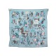 FOULARD HERMES RENDEZ VOUS RIVE GAUCHE DIAKTINE CARRE 70 EN SOIE SILK SCARF 285€