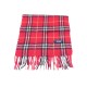 ECHARPE BURBERRY TARTAN CHECK 162 CM 100% CACHEMIRE ROUGE CASHMERE SCARF 395€