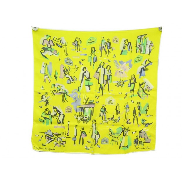 NEUF FOULARD HERMES RENDEZ VOUS RIVE GAUCHE DIAKTINE CARRE 70 SOIE SCARF 285€