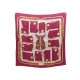 NEUF FOULARD HERMES CAMAILS PERRIERE CARRE 90 EN SOIE BORDEAUX SILK SCARF 495€