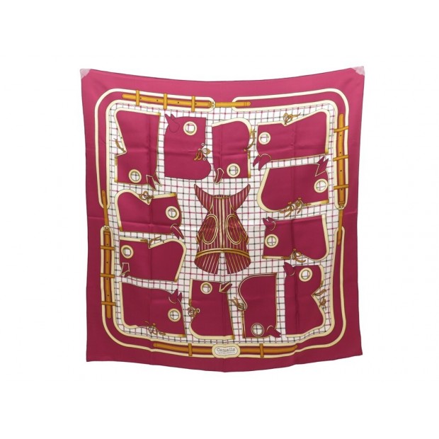 NEUF FOULARD HERMES CAMAILS PERRIERE CARRE 90 EN SOIE BORDEAUX SILK SCARF 495€