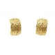 VINTAGE BOUCLES D'OREILLES CHRISTIAN DIOR EN METAL DORE GOLDEN EARRINGS