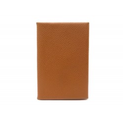 NEUF PORTE CARTE HERMES CALVI EN CUIR COURCHEVEL GOLD NEW CARD HOLDER 272€