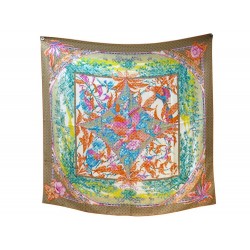 FOULARD HERMES TROPIQUES CARRE GEANT 140 SOIE MULTICOLORE GIANT SILK SCARF 760€