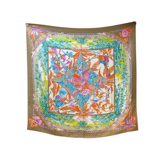 FOULARD HERMES TROPIQUES CARRE GEANT 140 SOIE MULTICOLORE GIANT SILK SCARF 760€