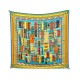 FOULARD HERMES COLLIERS DE CHIENS PAR VIRGINIE JAMIN SOIE MULTICOLORE SCARF 385€