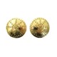 NEUF VINTAGE BOUCLES D'OREILLES YVES SAINT LAURENT GOOSSENS RONDES DORE EARRINGS