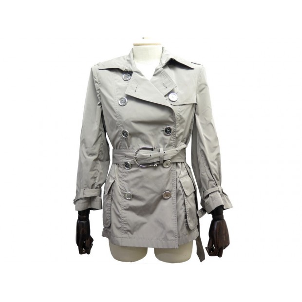 IMPERMEABLE BURBERRY TRENCH COURT M 40 MANTEAU POLYESTER ARGENTE COAT 795€