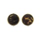 VINTAGE BOUCLES D'OREILLES YVES SAINT LAURENT DESIGN ECAILLE DE TORTUE EARRINGS