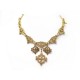 VINTAGE COLLIER YVES SAINT LAURENT AJOURE GOOSSENS EN METAL DORE NECKLACE