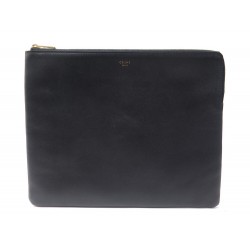 NEUF SAC POCHETTE CELINE 10241 IPAD CLUTCH TROUSSE EN CUIR NOIR BOITE POUCH 385€