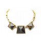 VINTAGE COLLIER YVES SAINT LAURENT GOOSSENS FACON ECAILLE TORTUE DORE NECKLACE